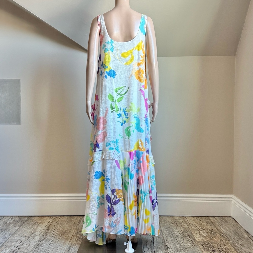 Tanya Taylor Colorful Floral High Low Dress - Picture 3 of 16